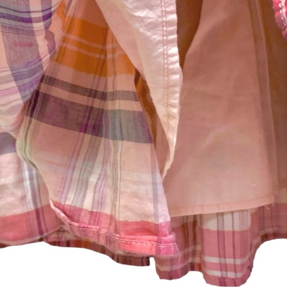 GapKids Spring Plaid Thin Criss Cross Strap Ruffle Maxi Sundress Size Medium - Picture 6 of 7